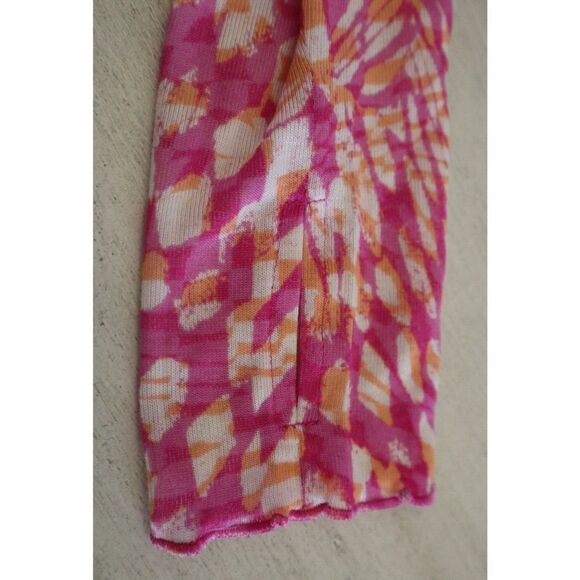 Free People Movement OB1137901 Women's Sz M Pink High Jump Printed L/S Mesh Top - Picture 6 of 9